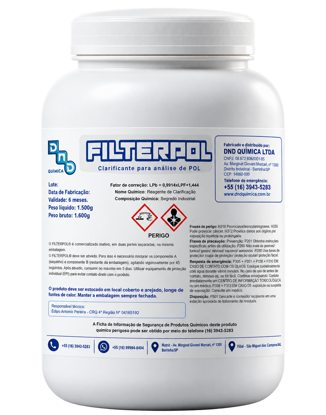 Embalagem do FILTERPOL - DND Química